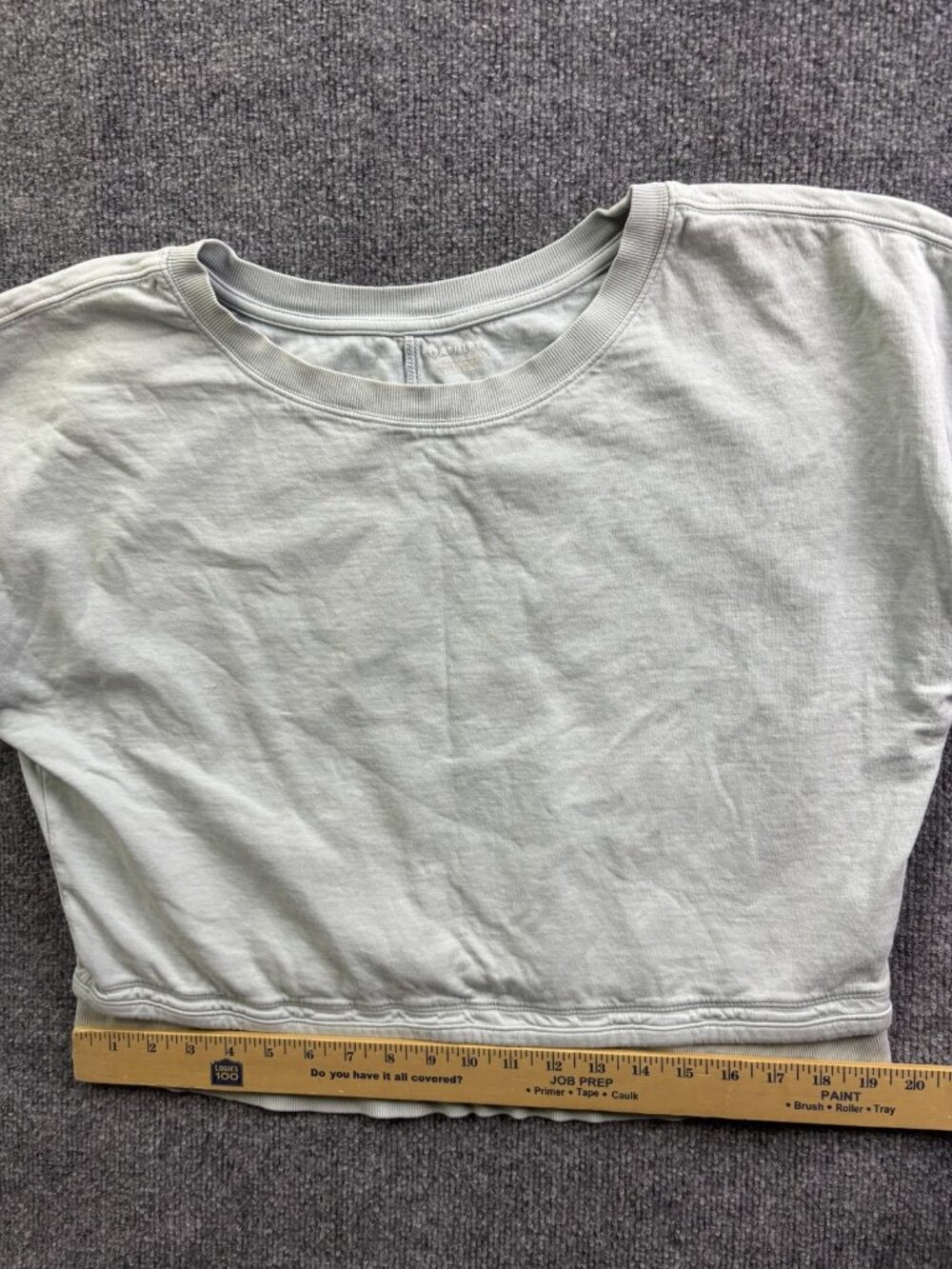 Athleta Shirt Womens Small Green Short‎ Sleeve Cropped Sundown Tee Top Athletic - Picture 5 of 7